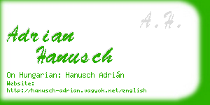adrian hanusch business card